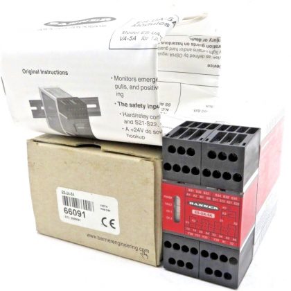 NEW BANNER ENGINEERING ES-UA-5A SAFETY RELAY MODULE ESUA5A