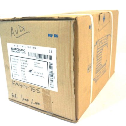 NEW BROOK CROMPTON 2-DA56E ELECTRIC MOTOR FA4N.75-5  2DA56E