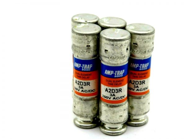 NEW LOT OF 5 FERRAZ SHAWMUT A2D3R FUSE 3A 250V - Image 3