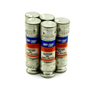 NEW LOT OF 5 FERRAZ SHAWMUT A2D3R FUSE 3A 250V