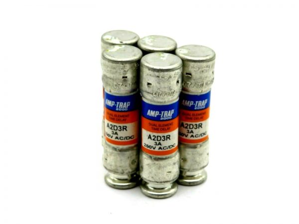 NEW LOT OF 5 FERRAZ SHAWMUT A2D3R FUSE 3A 250V