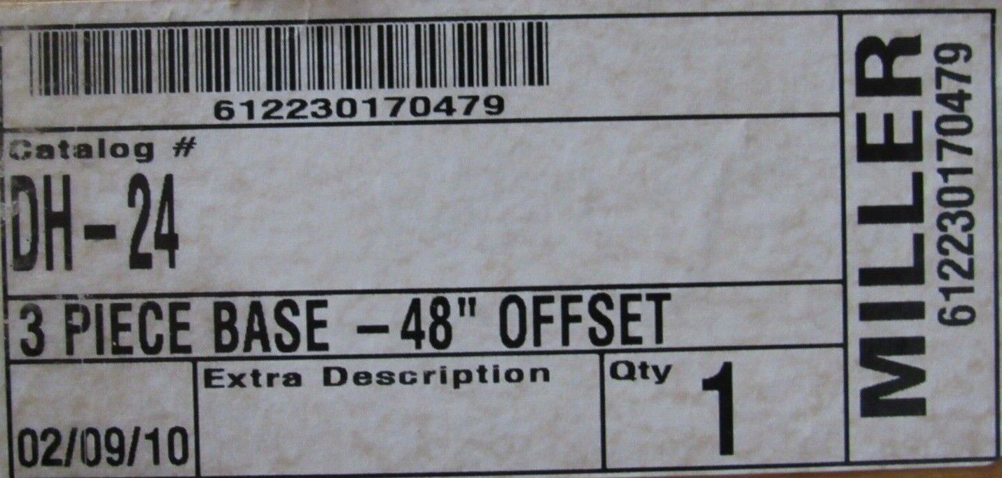 NEW MILLER DH-24 DURAHOIST 3 PIECE PORTABLE BASE 48
