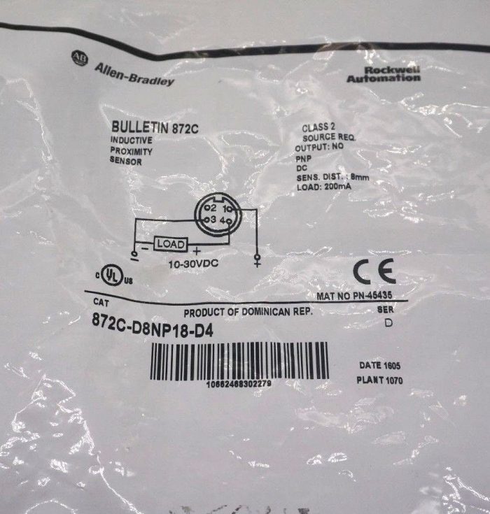 NEW SEALED ALLEN BRADLEY 872C-D8NP18-D4 PROXMITY SENSOR 872CD8NP18D4 SERIES D - Image 3