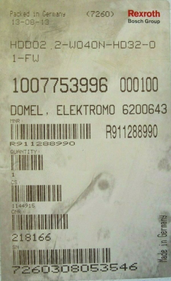 NEW SEALED REXROTH HDD02.2W040N-HD32-01-FW SERVO DRIVE R911275971 R911288990 - Image 3