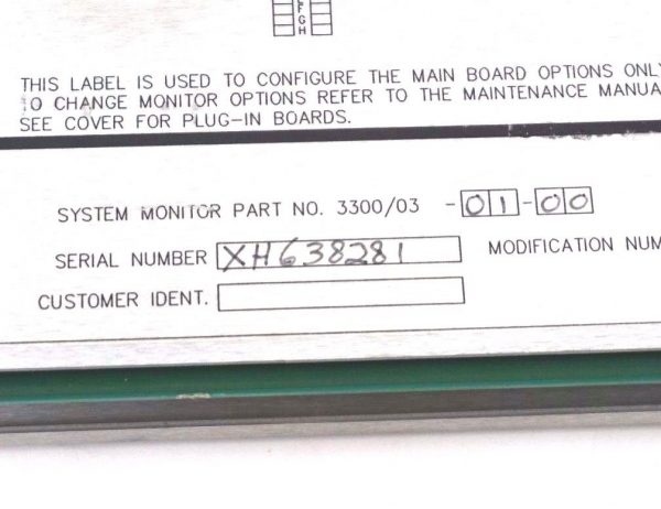 USED BENTLY NEVADA 3300/03-01-00 SYSTEM MONITOR 3300030100 - Image 4