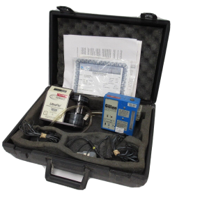 USED SKC 709 ULTRAFLO GAS FLOW CALIBRATOR AND HFS-113A HI FLOW SAMPLER