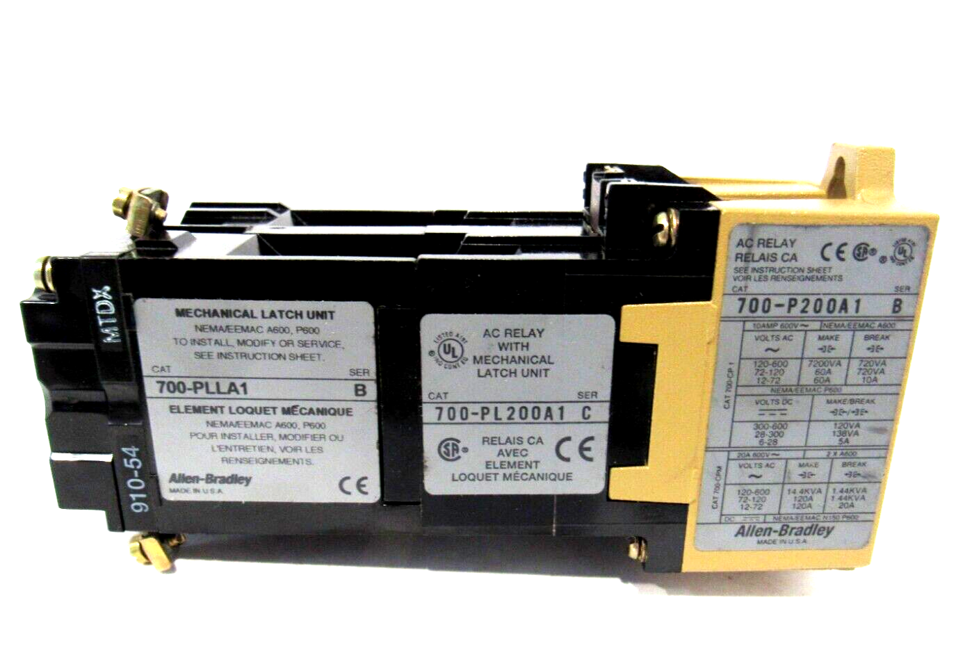NEW ALLEN BRADLEY 700-PL200A1 LATCH RELAY SER.C 700PL200A1 - Image 3