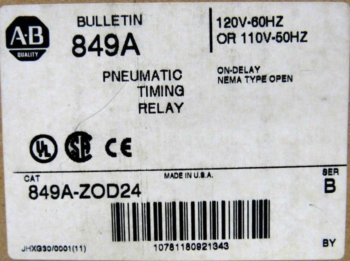NEW ALLEN BRADLEY 849A-ZOD24 TIMING RELAY 849AZOD24 - Image 7