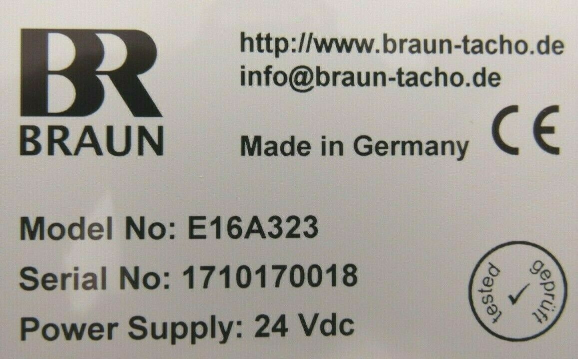 NEW BRAUN E16A323 MONITOR MODULE ASSEMBLY E165541 E169631 - SB ...