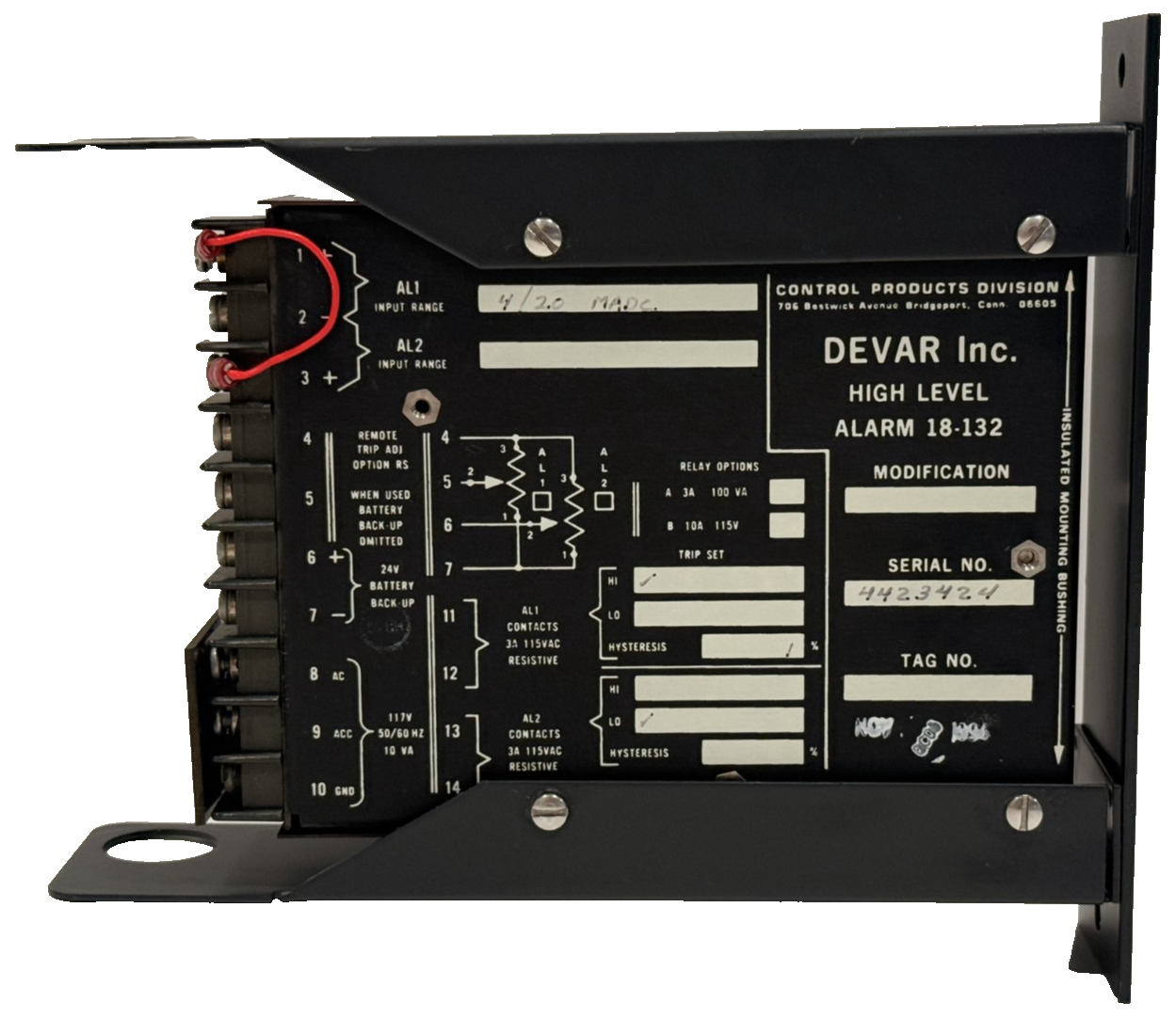 NEW DEVAR 18-132 HIGH LEVEL CURRENT VOLTAGE ALARM 18132 - Image 5