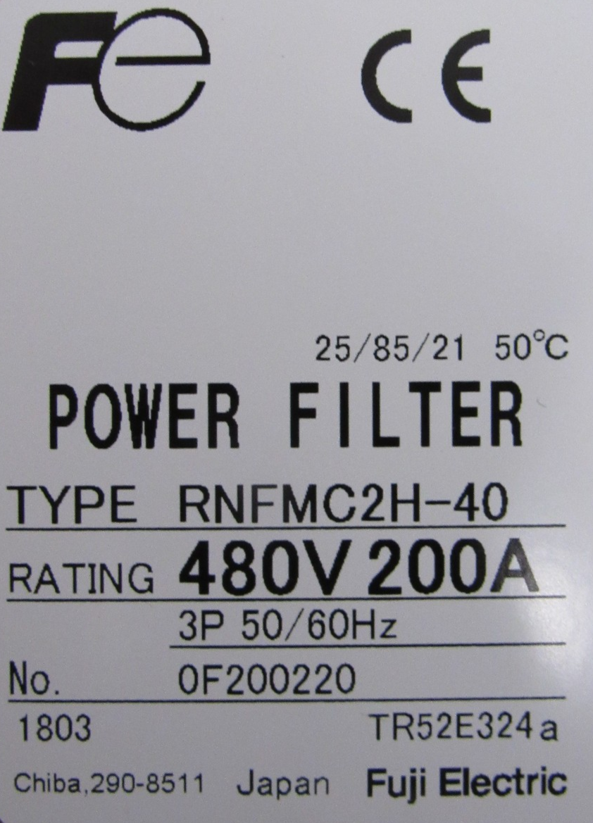 NEW FUJI ELECTRIC RNFMC2H-40 POWER FILTER 480V 200A RNFMC2H40 - SB ...