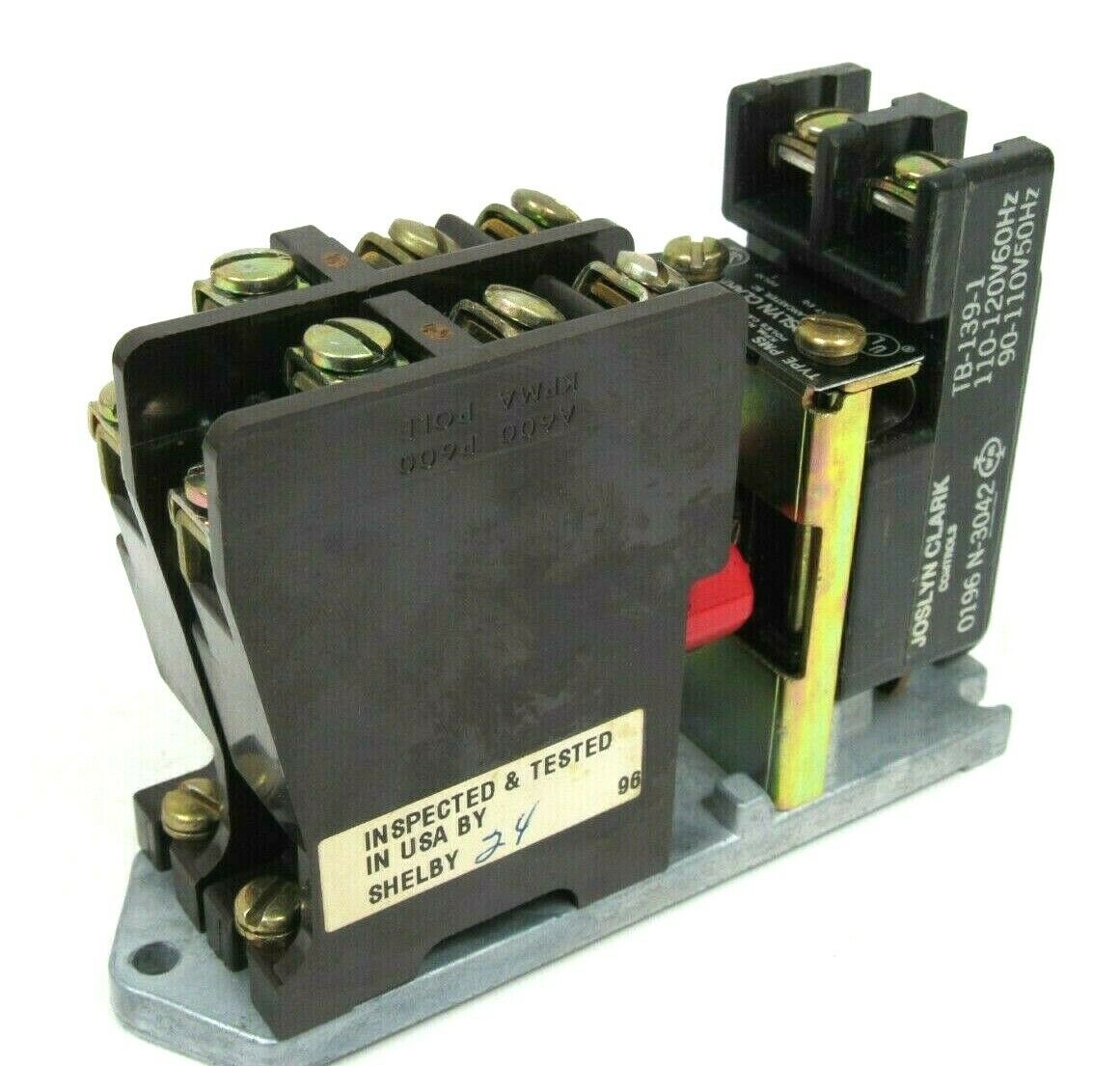 NEW JOSLYN CLARK TB-139-1 CONTACTOR RELAY COIL TB1391 - Image 5