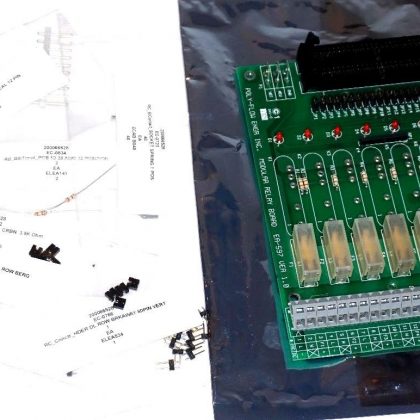 NEW POLY-FLOW EA-597 MODULAR RELAY BOARD VER. 1.0 W/ 6 RC CONNECTORS EA597