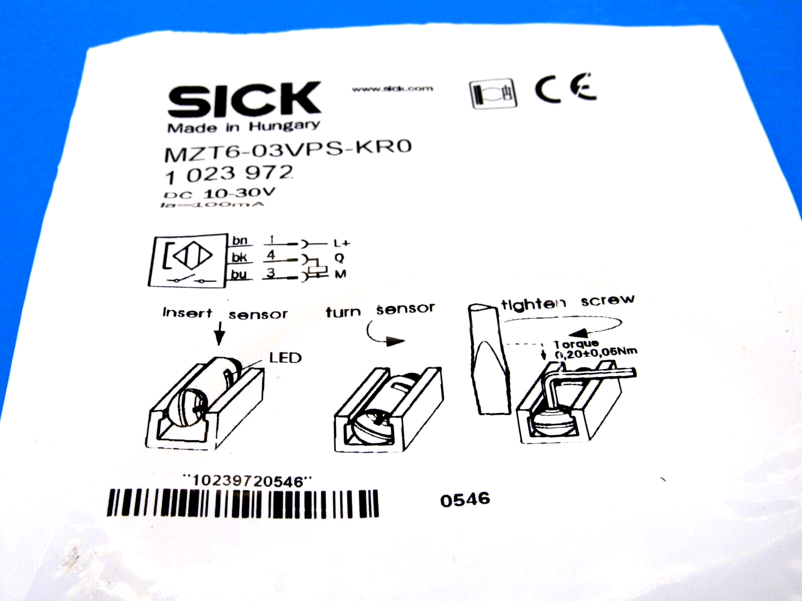 NEW SICK MZT6-03VPS-KR0 SENSOR 1023972 MZT603VPSKR0 - SB