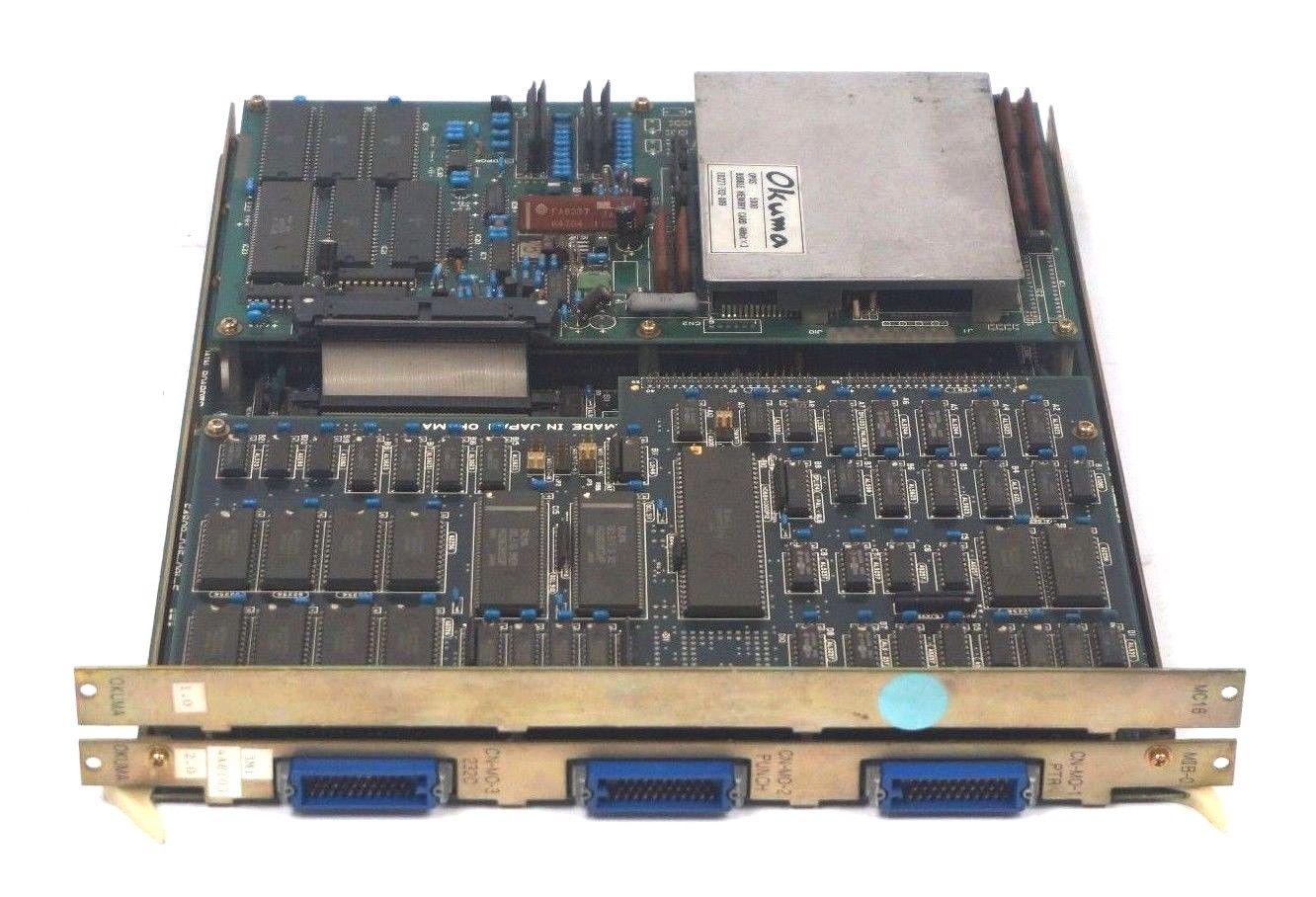 USED OKUMA E4809-045-091-E MAIN BOARD W/ E4809-045-138 AND E0227