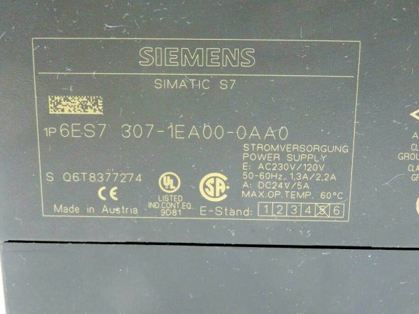 USED SIEMENS 6ES7307-1EA00-0AA0 POWER SUPPLY 6ES73071EA000AA0 - Image 3