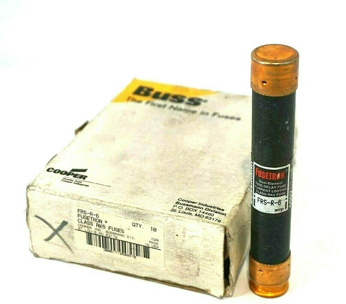 10 NEW BUSSMANN FRS-R-6 FUSES FRSR6 - SB Industrial Supply, Inc.