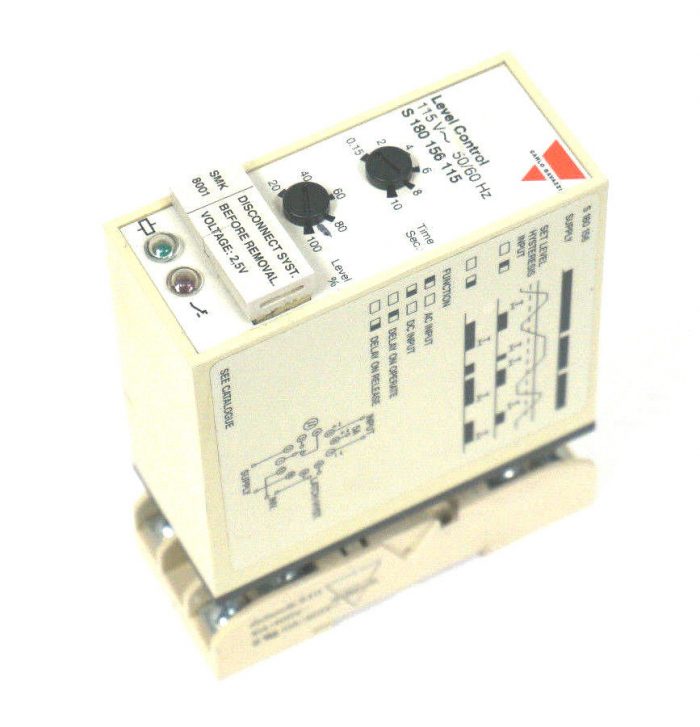 CARLO GAVAZZI S180156115 DUAL LEVEL RELAY W/ S411 RELAY BASE SB