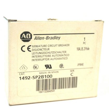 NEW ALLEN BRADLEY 1492-SP2B100 CIRCUIT BREAKER SER.C 1492SP2B100