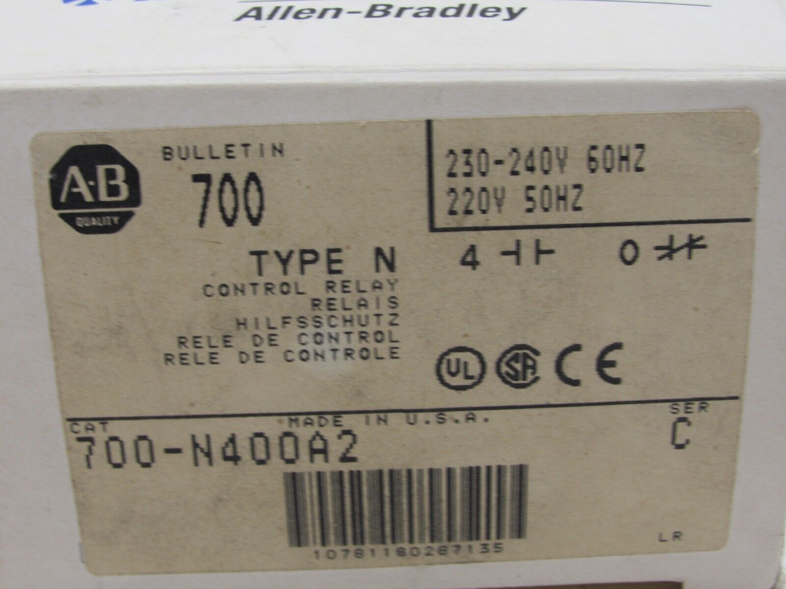 NEW ALLEN BRADLEY 700-NA00A2 CONTROL RELAY SERIES C 700N400A2 - Image 4