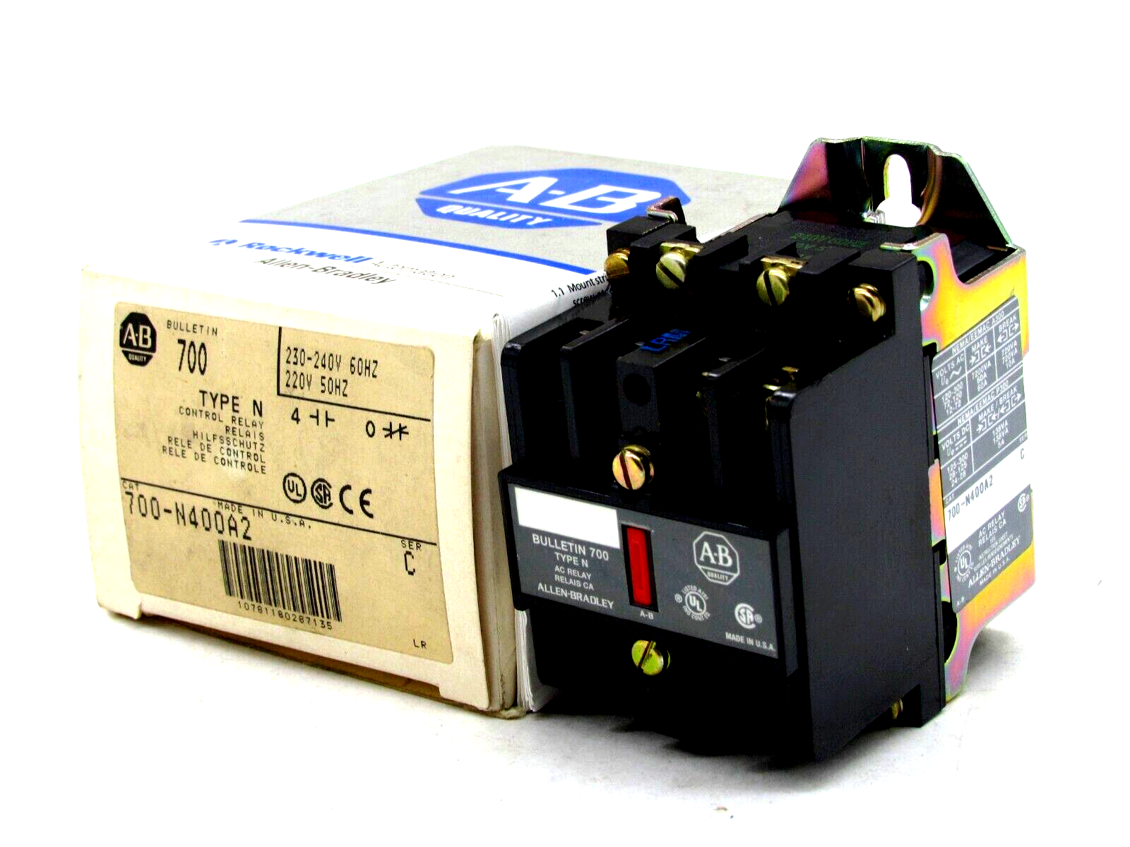 NEW ALLEN BRADLEY 700-NA00A2 CONTROL RELAY SERIES C 700N400A2