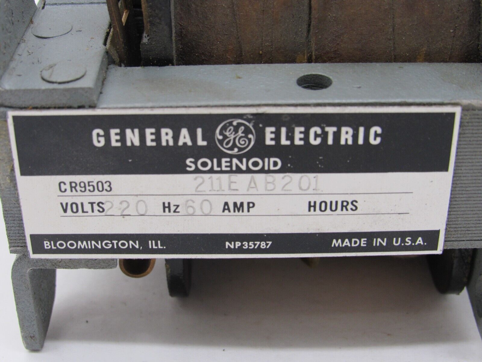 NEW GENERAL ELECTRIC CR9503 211 EAB 201 SOLENOID COIL 220V CR9503211EAB201 - Image 6