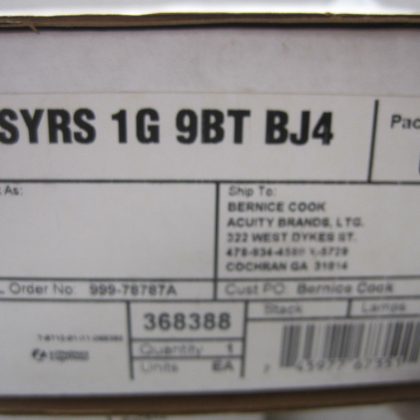 NEW LITHONIA LIGHTING SYRS-1G-9BT-BJ4 WALL STATION SYRS1G9BTBJ4