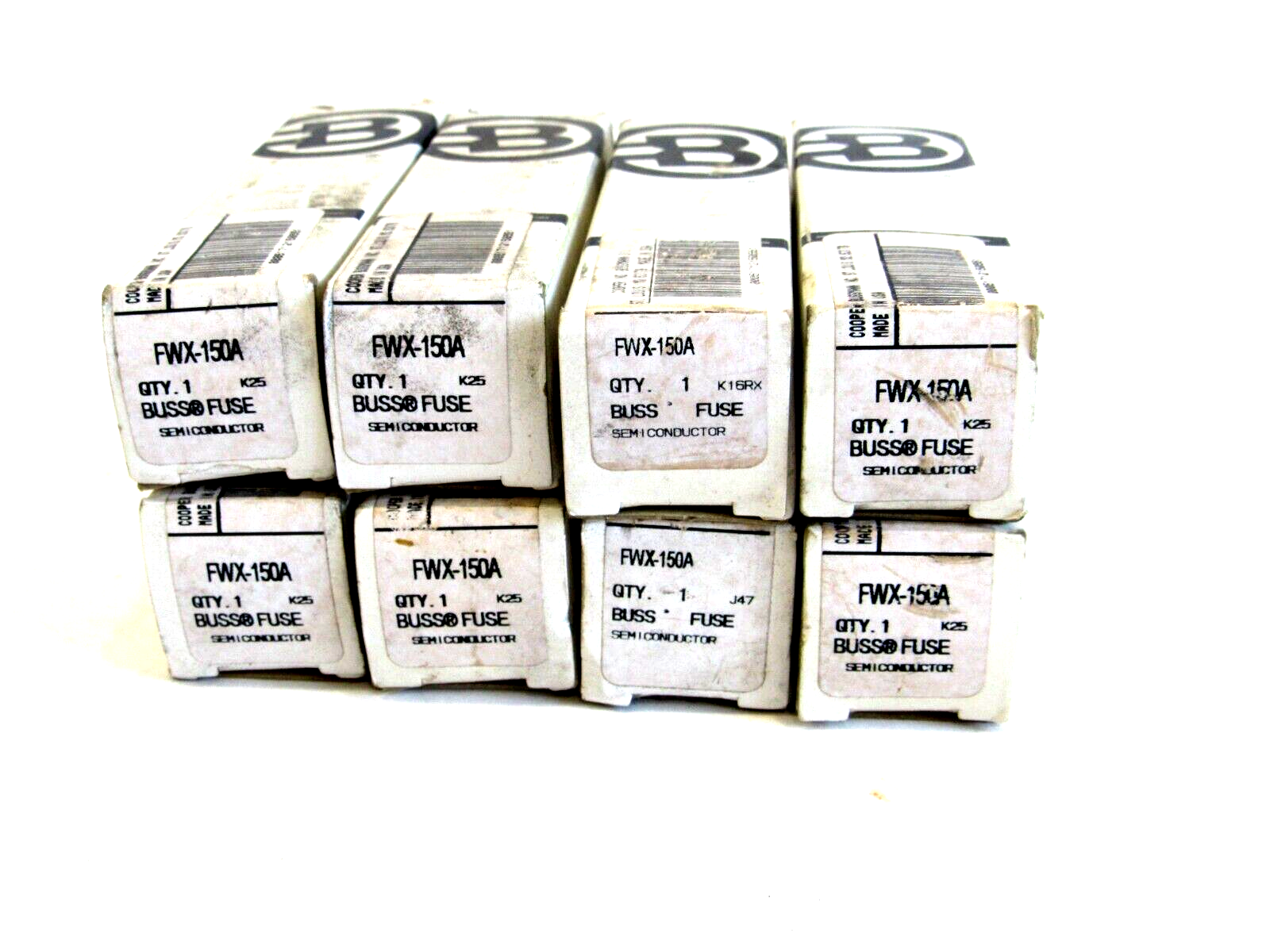 NEW LOT OF 8 COOPER BUSSMANN FWX-150A FUSE 150AMP 25V FWX150A - Image 3