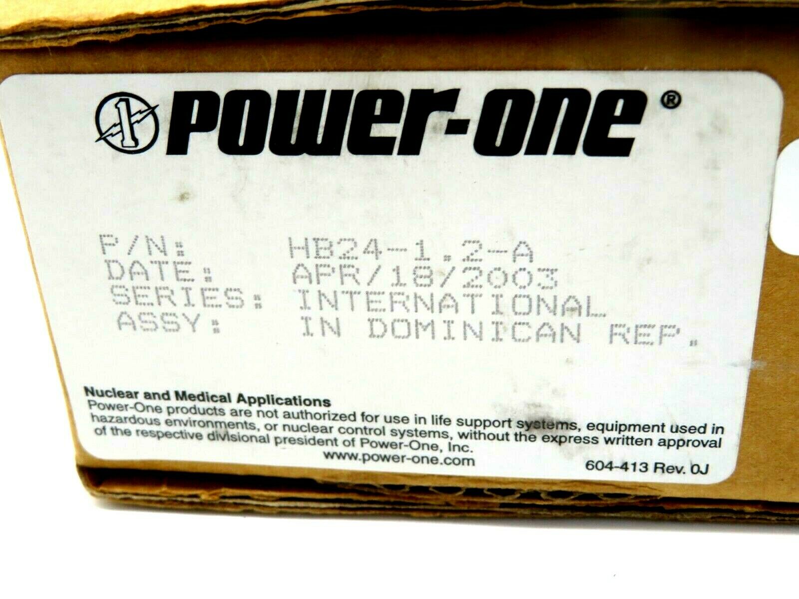 NEW POWER ONE HB24-1.2-A POWER SUPPLY 24VDC 1.2AMPS HB2412A - Image 6