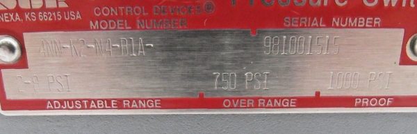 NEW SOR 4NN-K2-N4-BIA PRESSURE SWITCH 4NNK2N4BIA - Image 5