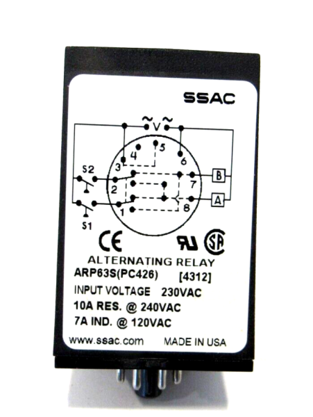 Ssac Timer Relay NEW SSAC ARP63S TIME DELAY RELAY - SB Industrial Supply, Inc.