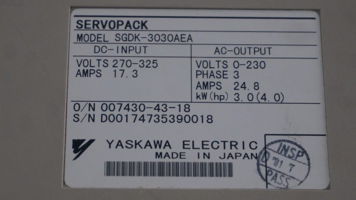 NEW YASKAWA SGDK-3030AEA DRIVE 200V SGDK3030AEA - Image 4
