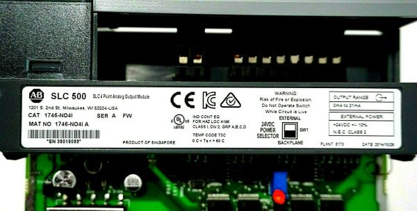 USED ALLEN BRADLEY 1746-NIO41 OUTPUT MODULE SER.A 1746NIO41 - Image 4