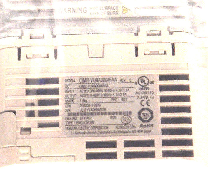 NEW YASKAWA CIMR-VU4A0004FAA REV: C VARIABLE FREQUENCY DRIVE CIMRVU4A0004FAA - Image 3