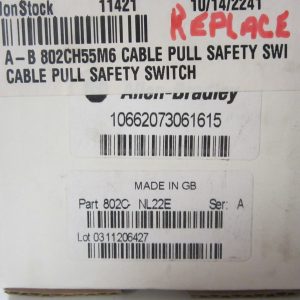 NEW ALLEN BRADLEY 802C-NL22E CABLE PULL SAFETY SWITCH 802CNL22E