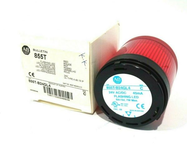 NEW ALLEN BRADLEY 855T-B24GL4 FLASHING LED STACK LIGHT SER.C 855TB24GL4