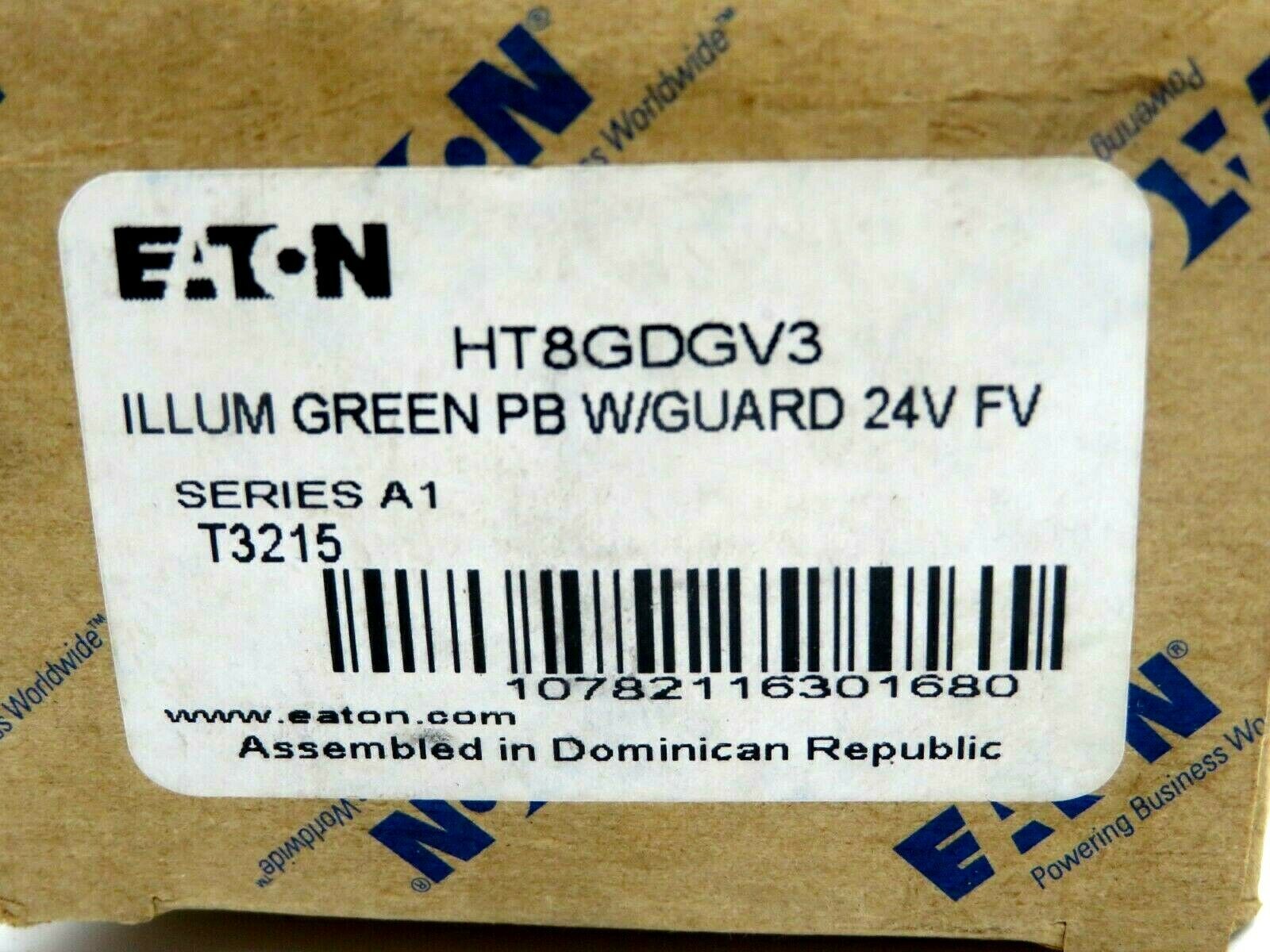 NEW EATON CORPORATION HT8GDGV3 ILLUM GREEN PB W/ GUARD 24V - Image 4
