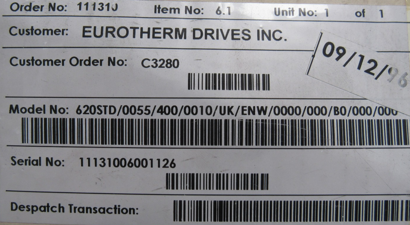 NEW EUROTHERM DRIVES 620STD/0055/400/0010/UK/ENW/0000/000/B0/000/000 DRIVE 7.5HP - Image 5