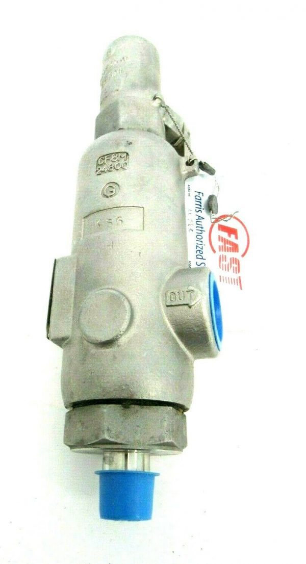 NEW FARRIS 27DA13-M40S4 PRESSURE RELIEF VALVE 150PSI 1/2x1-D 27DA13M40S4 - Image 3