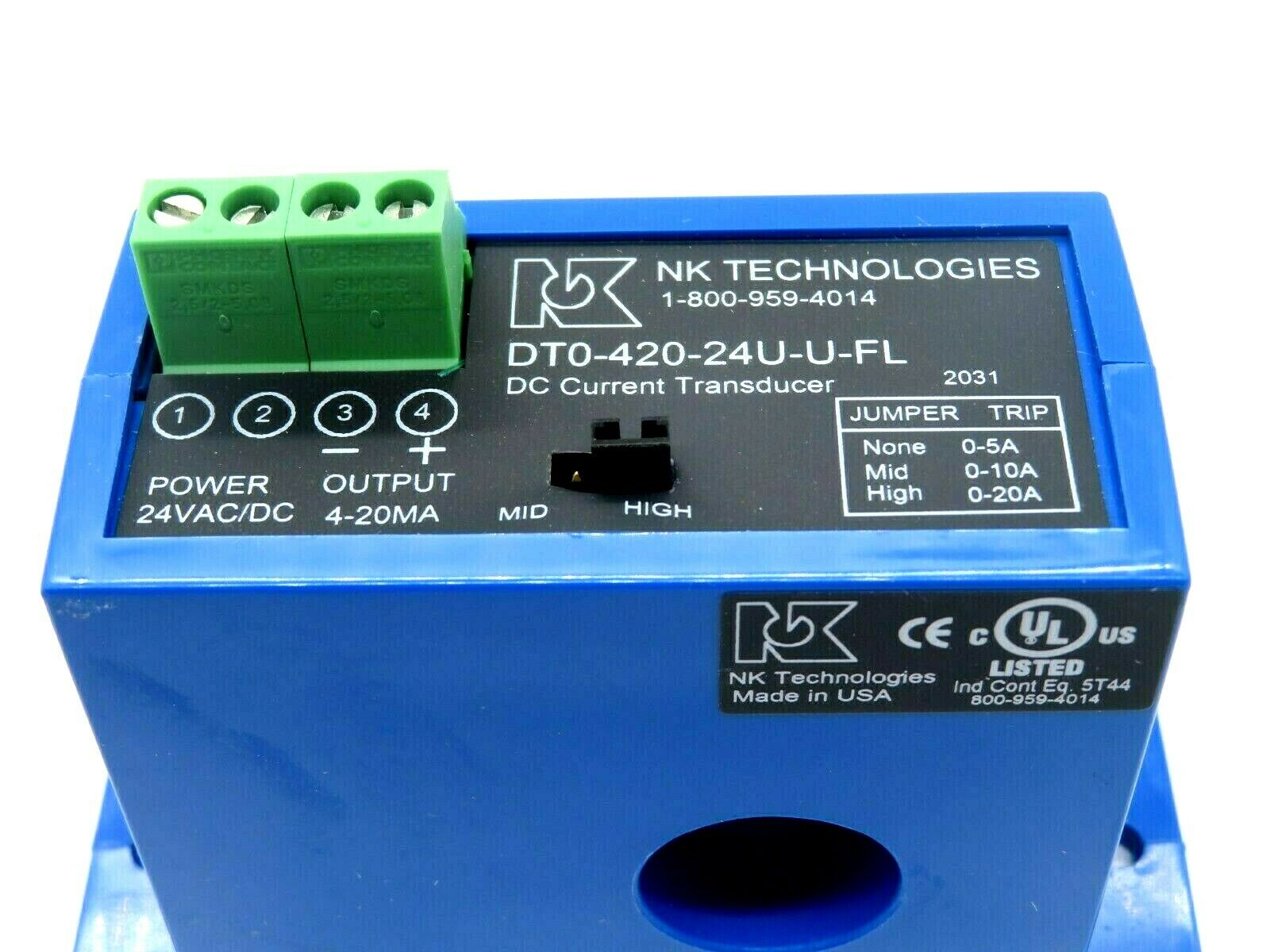 NEW NK TECHNOLOGIES DT0-420-24U-U-FL DC CURRENT TRANSDUCER DT042024UUFL - Image 4