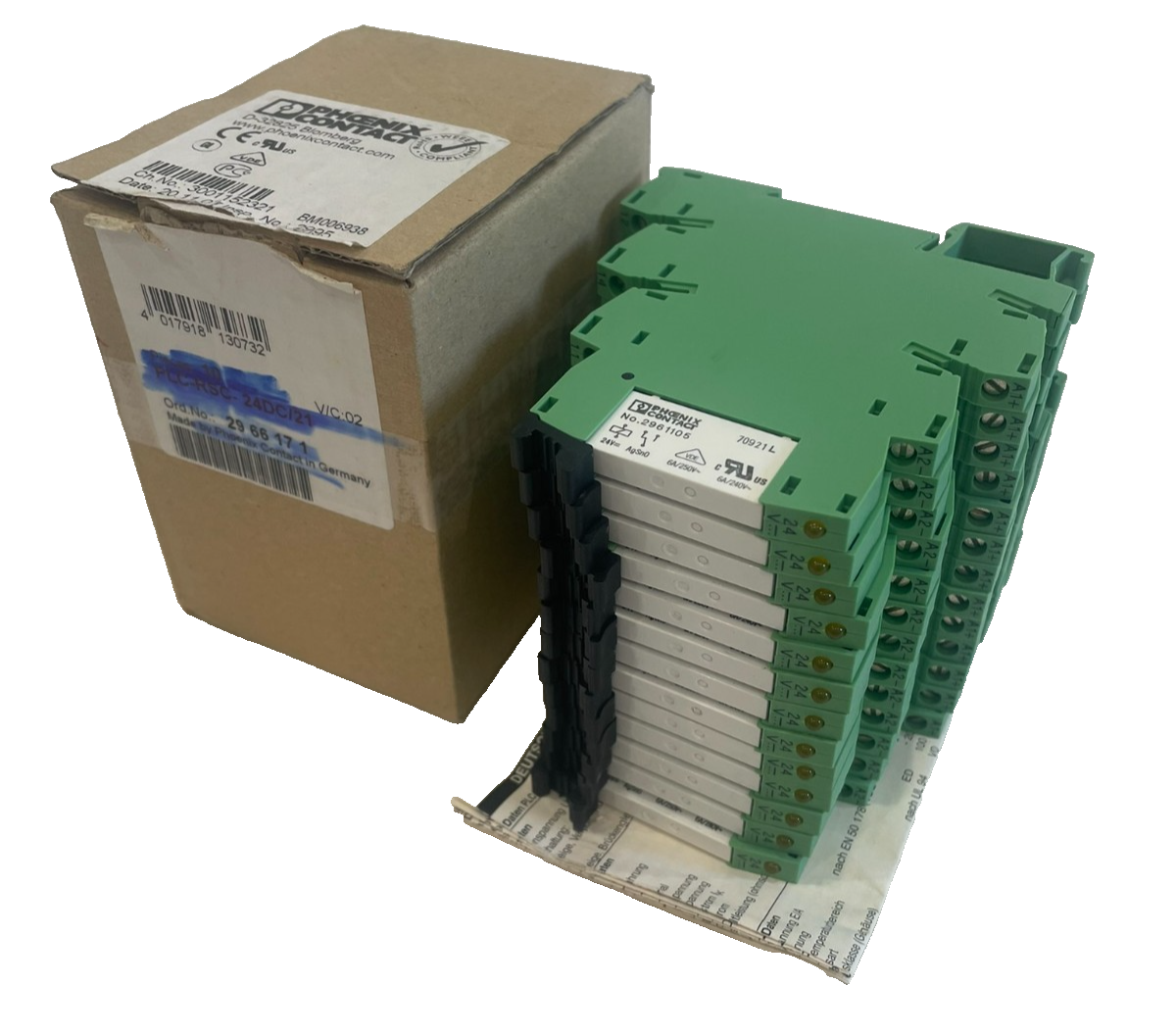 NEW PHOENIX CONTACT PLC-BSC-24DC/21 RELAY MODULE PLCBSC24DC21 LOT OF 13 ...