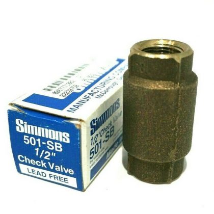 NEW SIMMONS 501-SB CHECK VALVE 1/2"  501SB