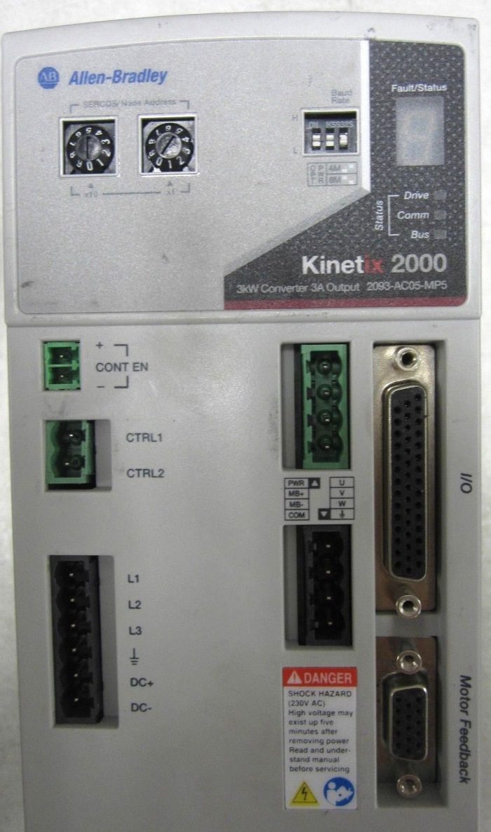 USED ALLEN BRADLEY 2093-AC05-MP5 SERVO DRIVE KINETIX 2000 2093AC05MP5