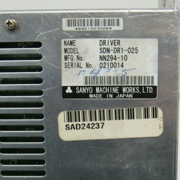 USED SANYO SDN-DR1-025 SERVO DRIVE SDNDR1025 - Image 4