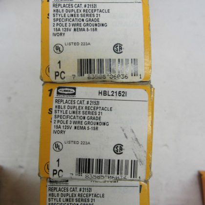 4 NEW HUBBELL HBL2152L DUPLEX RECEPTACLE