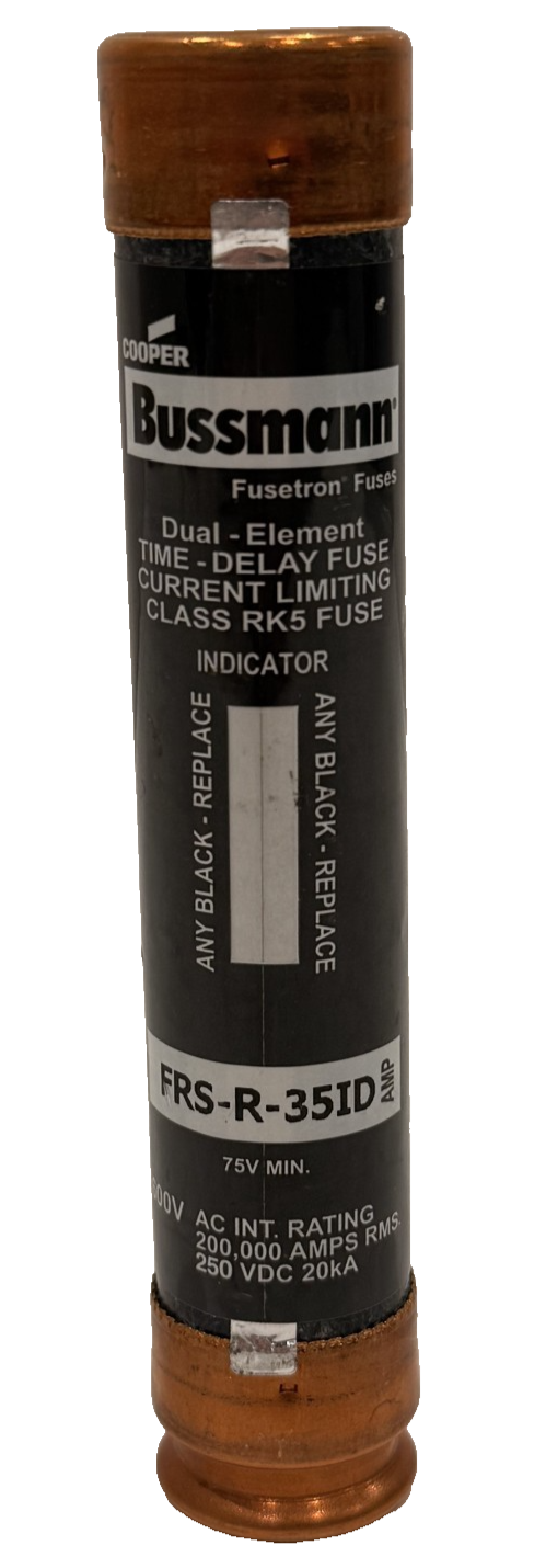 LOT OF 3 NEW BUSSMANN FUSETRON FRS-R-35 TIME DELAY FUSES 35A 600VAC FRSR35 - Image 5