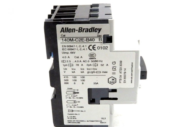 NEW ALLEN BRADLEY 140M-C2E-B40 MOTOR PROTECTOR CIR BREAKER SERIES B 140MC2EB40 - Image 3