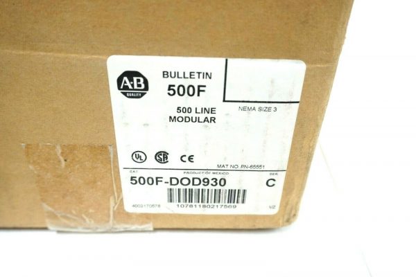 NEW ALLEN BRADLEY 500F-DOD930 SER. C MOTOR STARTER CONTACTOR RELAY 500FDOD930 - Image 3