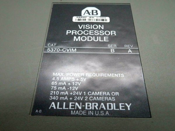 NEW ALLEN BRADLEY 5370-CVIM MACHINE VISION MODULE PROCESSOR 4.5AMP SER B 5370CVI - Image 4
