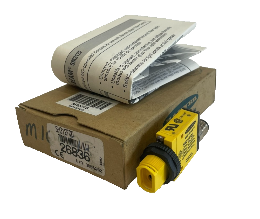 NEW BANNER ENGINEERING SM312FQD PHOTOELECTRIC SENSOR